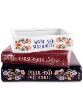 Book-Shaped Ceramic Decorative Planter for Home Decor, Literary Gift, Jane